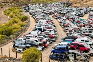 Abandoned car lot photo