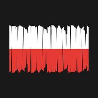 Poland Flag Brush vector