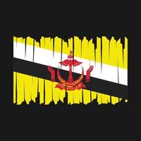 cepillo de bandera de brunei vector