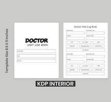 Doctor Visit Log Book vector