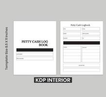 Petty Cash Logbook Keywords vector