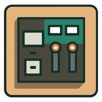 Management panel representing a network interface icon vector illustration