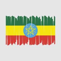 Ethiopia Flag Brush vector