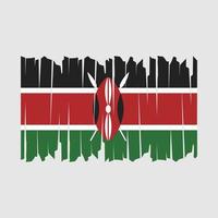 Kenya Flag Brush vector