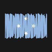 Micronesia Flag Brush vector