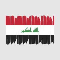 cepillo de bandera de irak vector