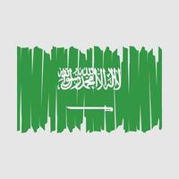 Saudi Arabia Flag Brush vector