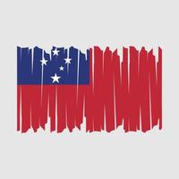 Samoa Flag Brush vector