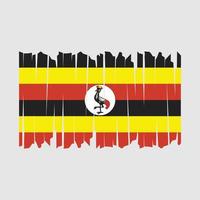 Uganda Flag Brush vector