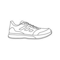 Shoe line art style isolated on a white background vector