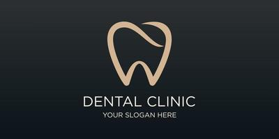 dental clínica diente logo diseño vector ilustración.