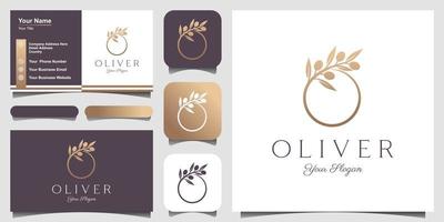 Olive Oil logo template icon design vector