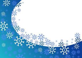 Blue Winter Snowflake Page Border vector