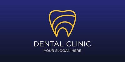 dental clinic tooth logo design vector illustration.