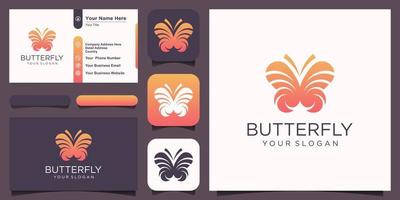 modern butterfly logo design vector
