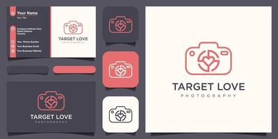 love target camera logo design, design vector simple elegant modern style.