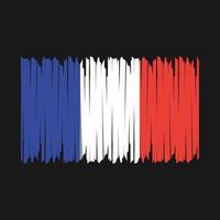 France Flag Brush vector