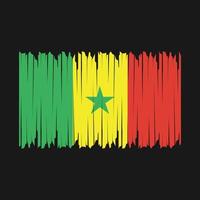 cepillo de la bandera de senegal vector