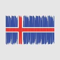 Iceland Flag Brush vector