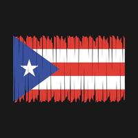 cepillo de bandera de puerto rico vector