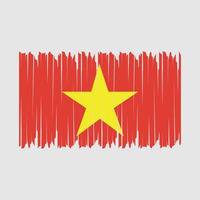 cepillo de bandera de vietnam vector