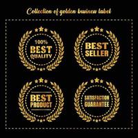 golden label of best seller for business purposes vector