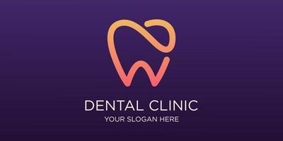 dental clinic tooth logo design vector illustration.