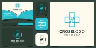 Medical Cross and Health Pharmacy Logo Vector Template