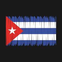 cepillo de bandera de cuba vector