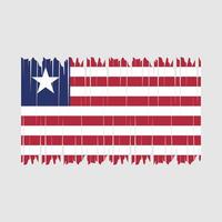 Liberia Flag Brush vector