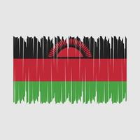 cepillo de bandera de malawi vector