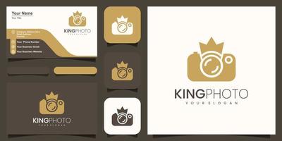 king photography studio logo, design vector simple elegant modern style.
