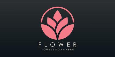 Lotus flower yoga logo design vector. vector