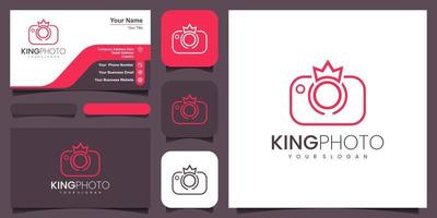 King Crown Queen Shutter Lens Aperture Camera Photography Logo Design Vector