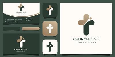 Iglesia logo vector diseño representa cristiandad organización símbolo.