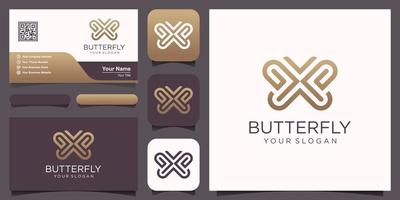 modern butterfly logo design vector