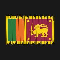 cepillo de bandera de sri lanka vector