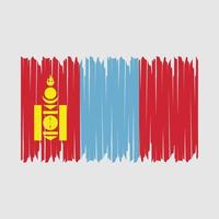 Mongolia Flag Brush vector