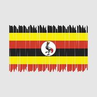 pincel de bandera de uganda vector