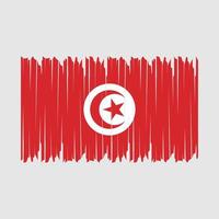 Tunisia Flag Brush vector