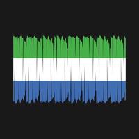 Sierra Leone Flag Brush vector