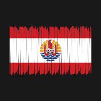 cepillo de bandera de polinesia francesa vector