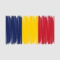 Chad Flag Brush vector