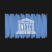 Unesco Flag Brush vector