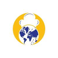 Global chef vector logo design.