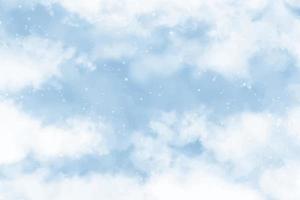 Abstract blue winter watercolor background vector