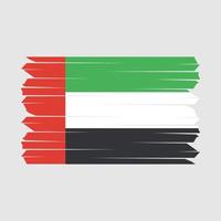 cepillo de la bandera de los emiratos árabes unidos vector