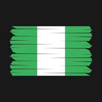 cepillo de bandera de nigeria vector