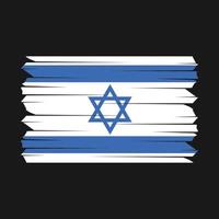 cepillo de bandera de israel vector