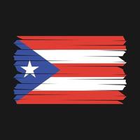 cepillo de bandera de puerto rico vector